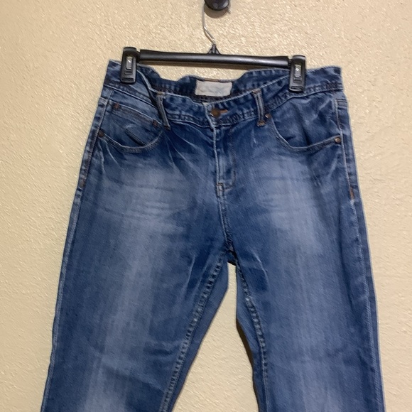 Maurices Jeans 11/12 Long Junior Blue Molli Flare/Bootcut Distressed Stretch - Picture 4 of 16